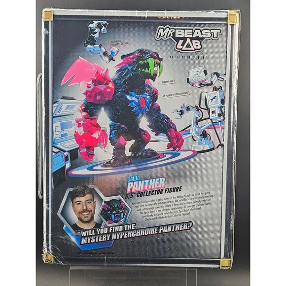 MrBeast Lab Neon Panther 6.5" Collector Figure Mystery Hyperchrome Edition Boxed - Picture 5 of 8